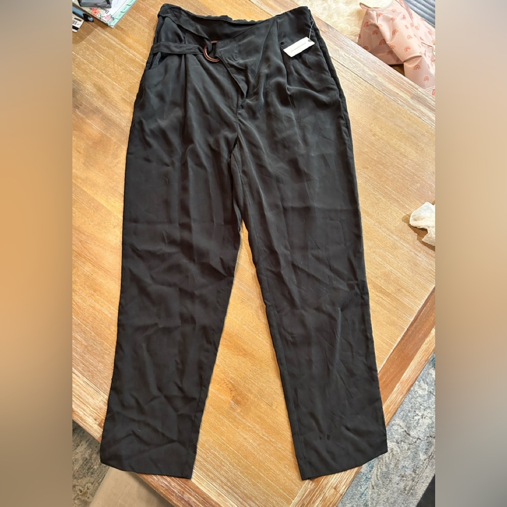 Anthropologie Black/Charcoal trousers NWT SMALL